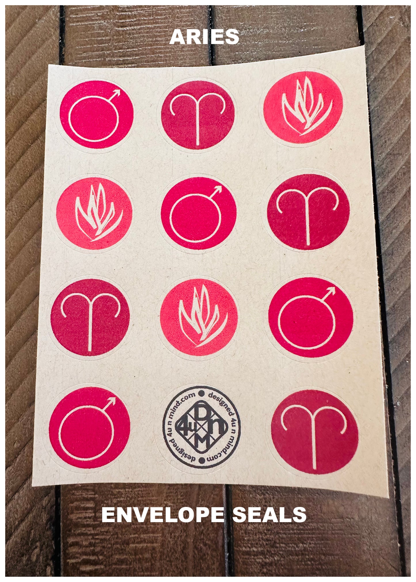 ARIES Element & Symbols Note Cards A2 Stationery set of 10