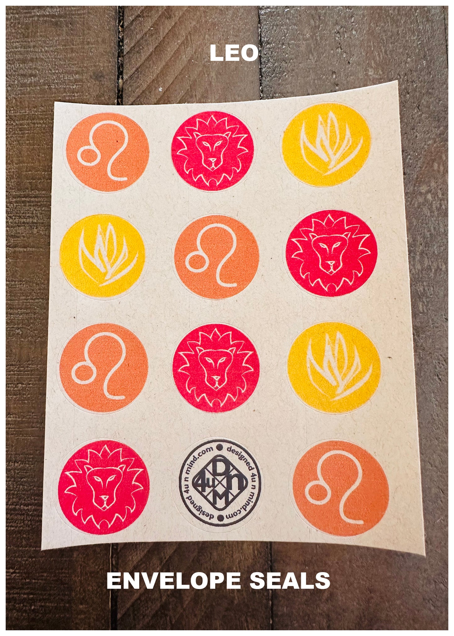 LEO Element & Symbols Note Cards A2 Stationery set of 10