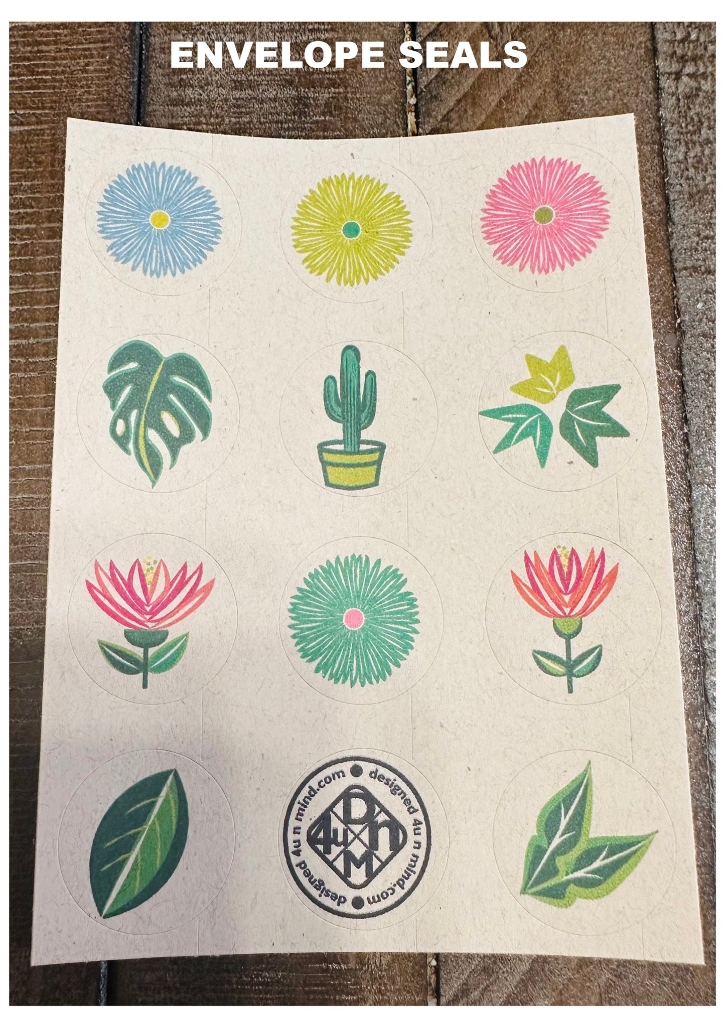 LOTUS GARDEN Floral Note Cards Stationery set of 10