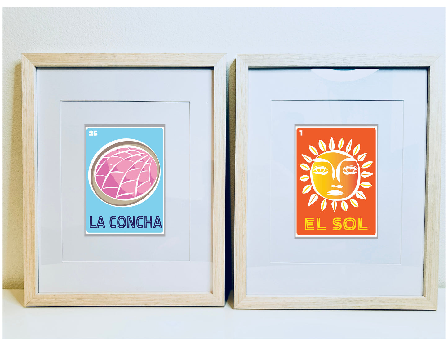 LA CONCHA Mexican Loteria Food, Drink & festive Icons Printed Artwork Home Decor