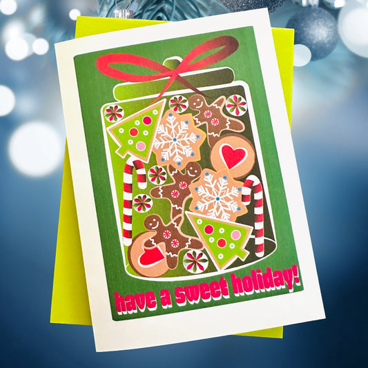 Have a Sweet Holiday! Cookie Jar Boxed Christmas card set of 10