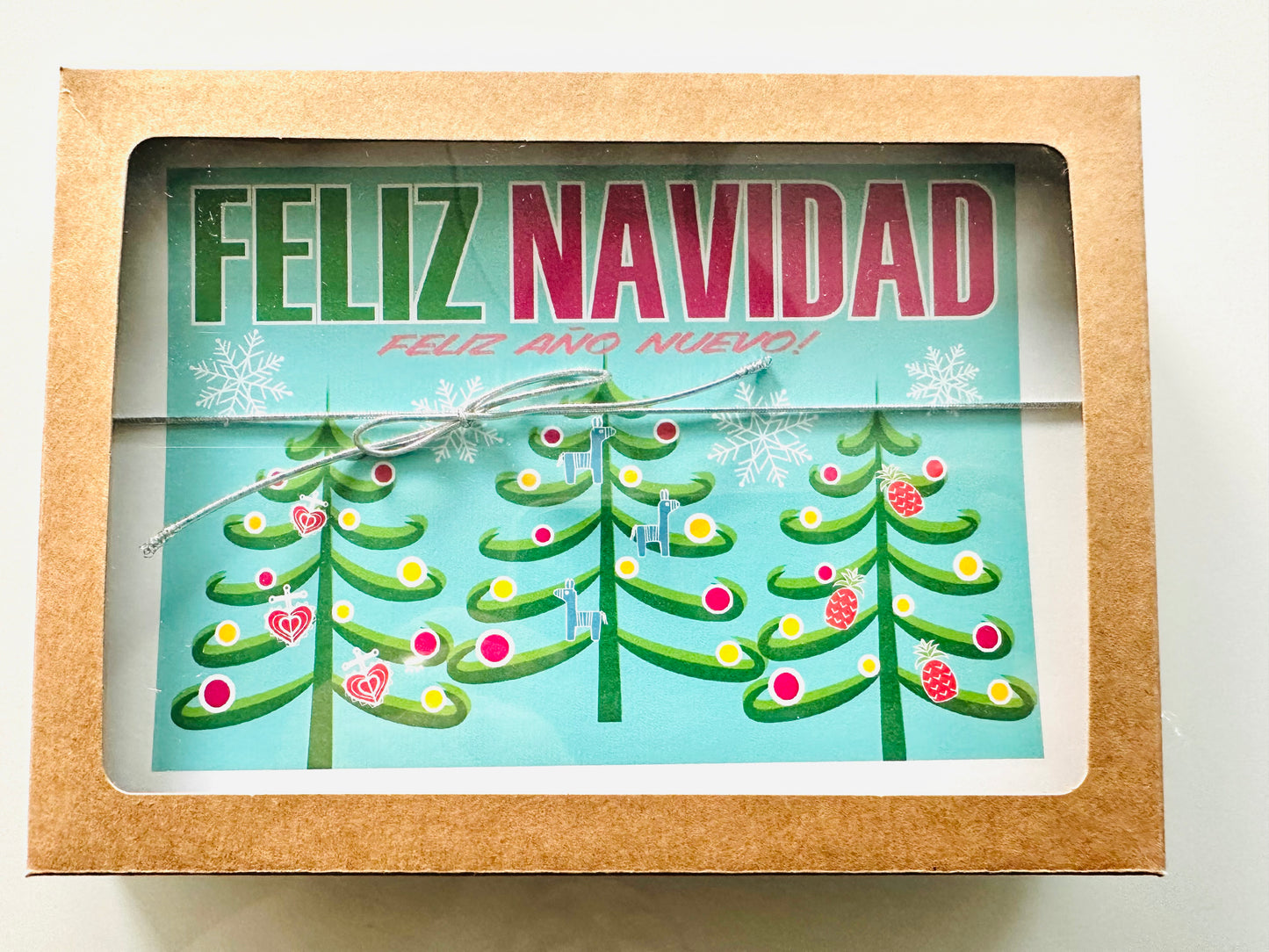 Arbol de Navidad Holiday Boxed Stationery Greeting Post card set of 10 size 5 X 7