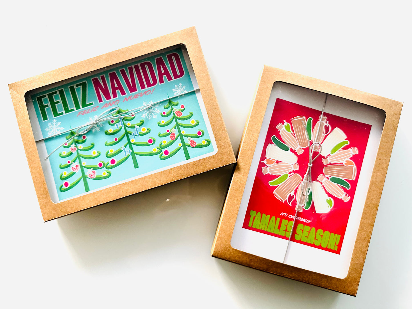 Arbol de Navidad Holiday Boxed Stationery Greeting Post card set of 10 size 5 X 7