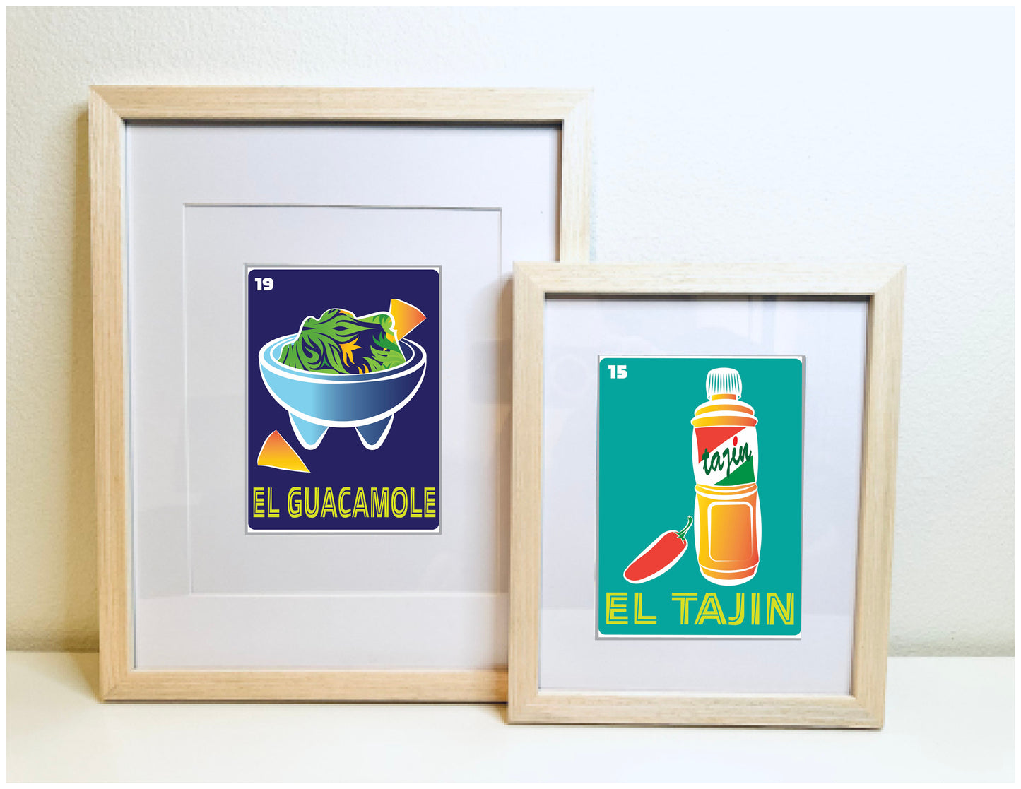 EL GUACAMOLE Mexican Loteria Food, Drink & festive Icons Printed Artwork Home Decor