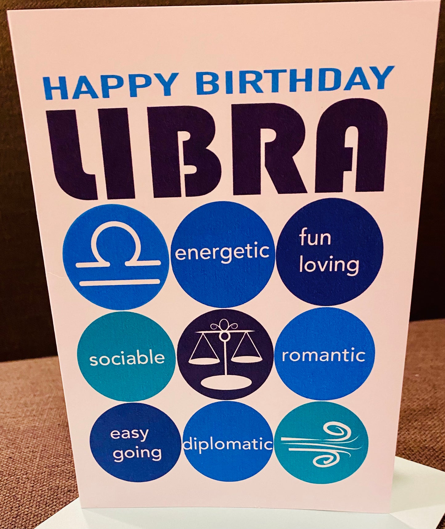 LIBRA HAPPY BIRTHDAY Astrology Greeting Card