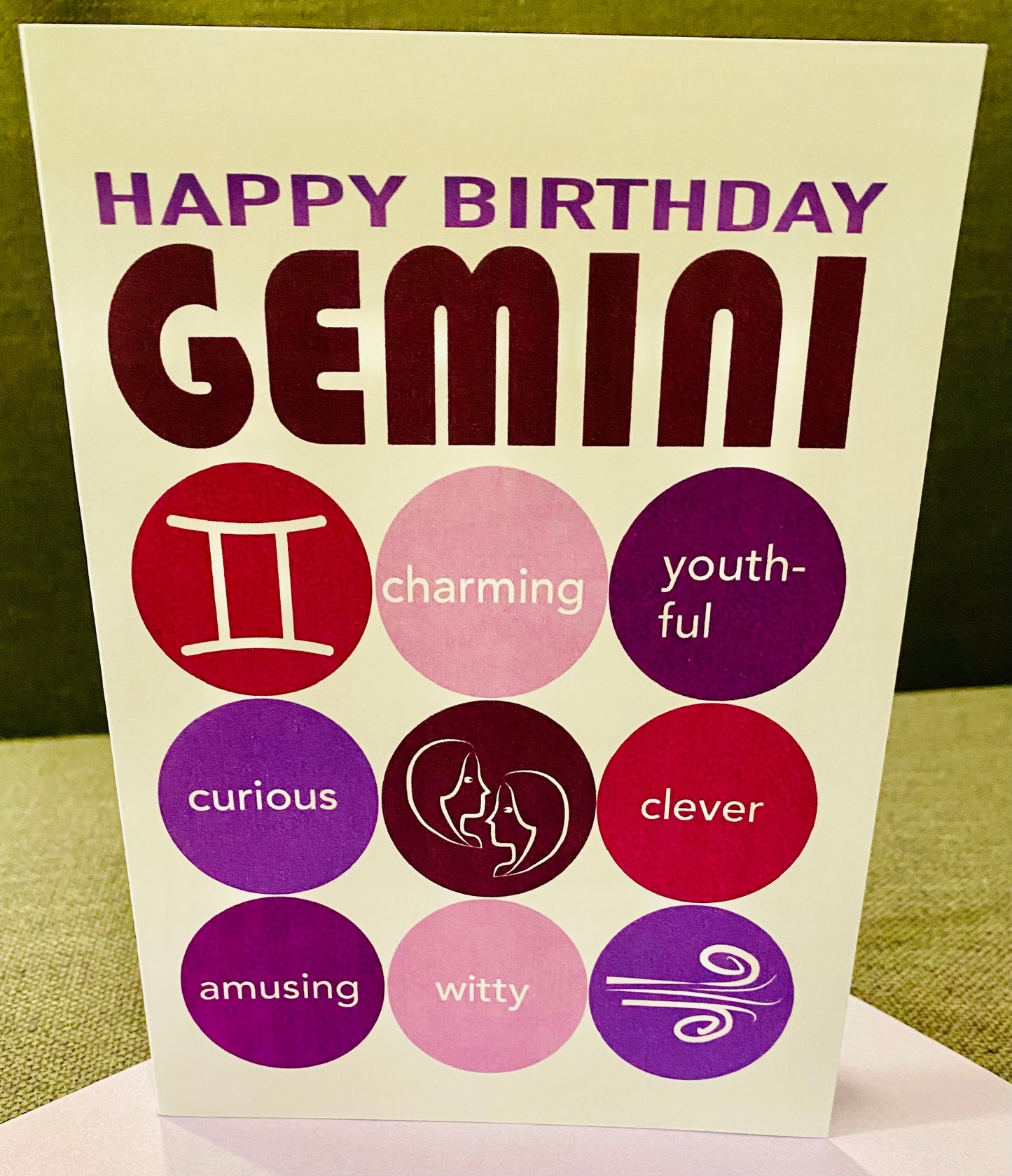 GEMINI HAPPY BIRTHDAY Astrology Greeting Card