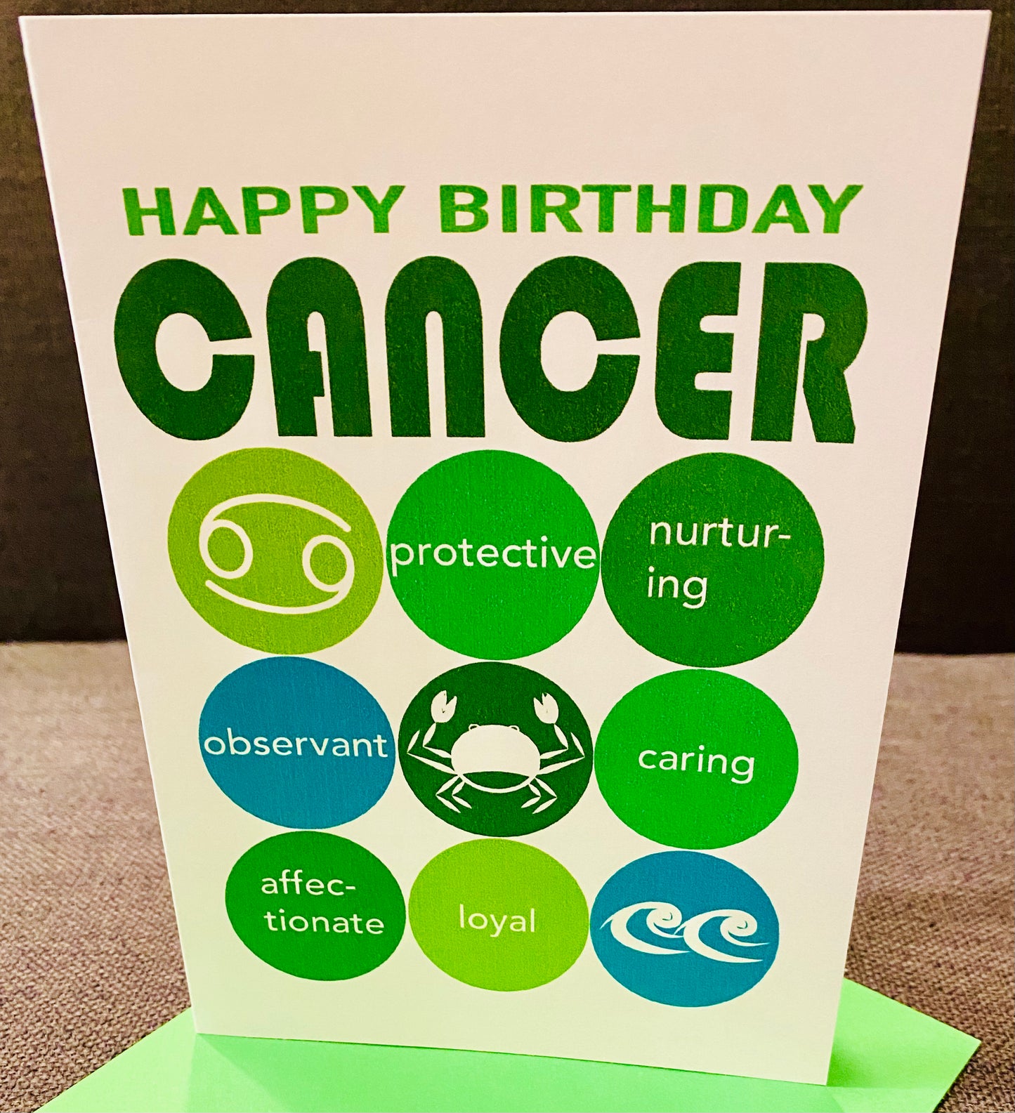 CANCER HAPPY BIRTHDAY Astrology Greeting Card