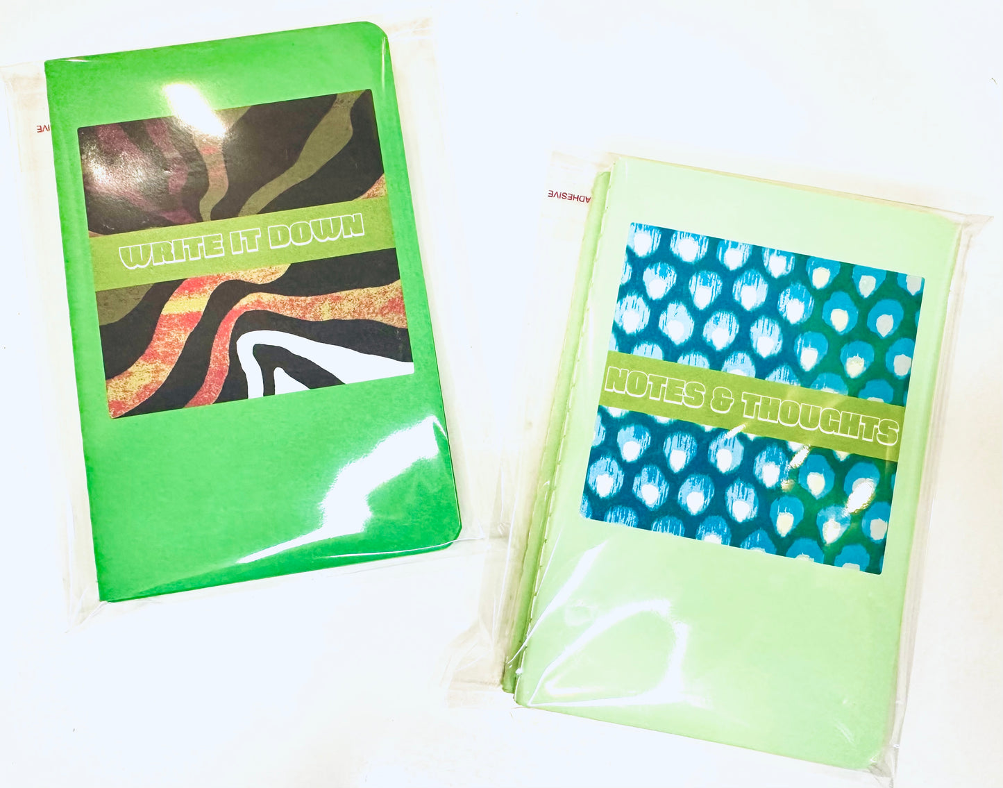 Green Jungle & Lite Green Nature Mini Pocket NOTEBOOKS set of 3