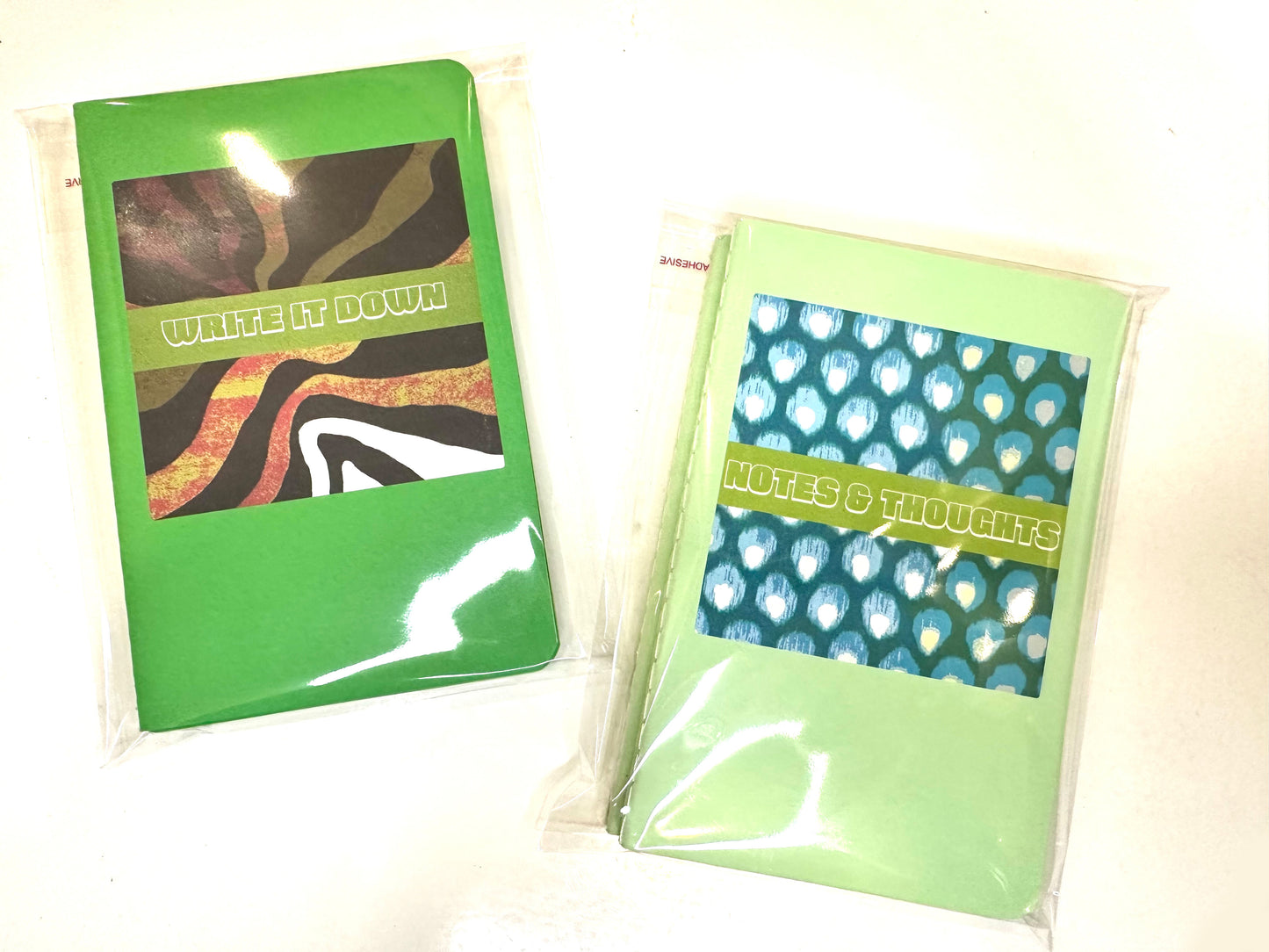 Lite Green MINI NOTEBOOKS set of 3 Nature Theme