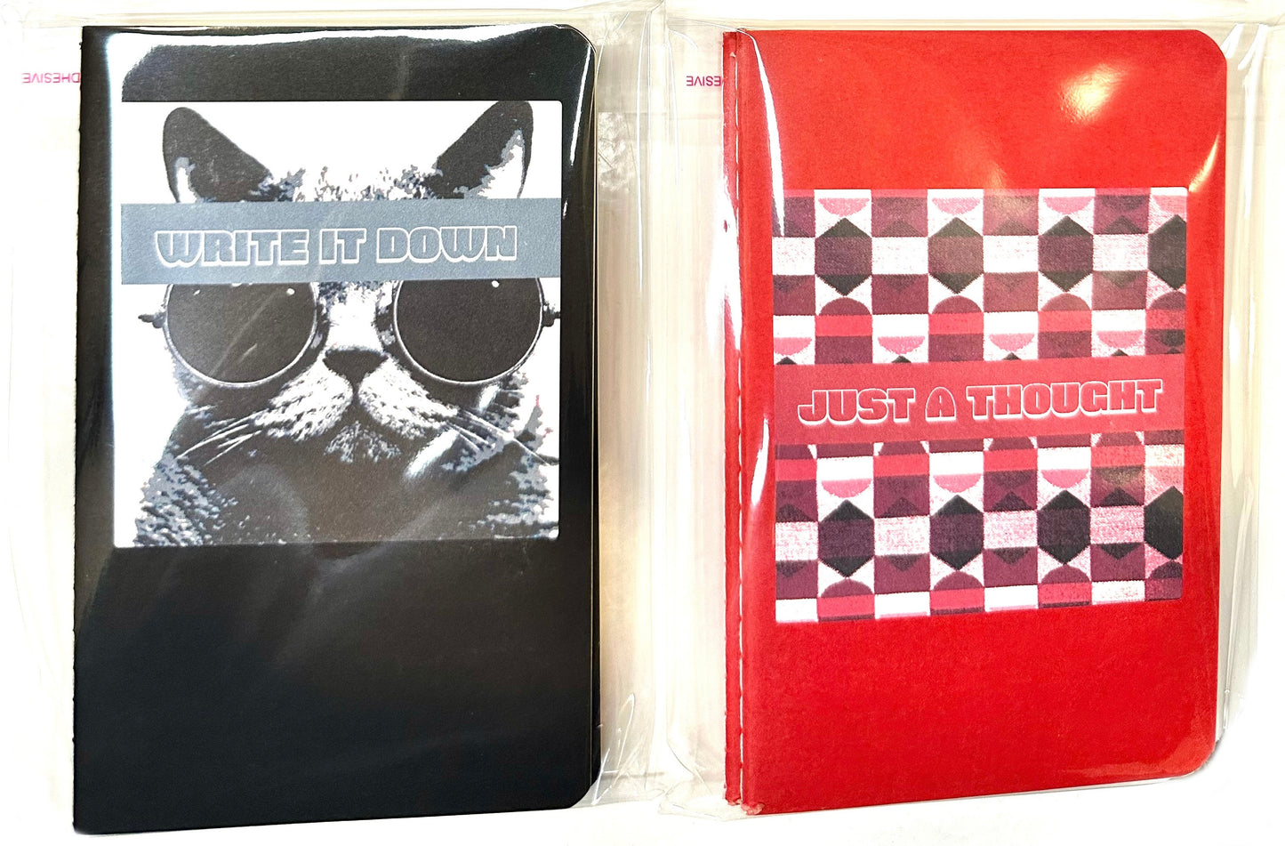 Black Hollywood & Red Vibrant Mini Pocket NOTEBOOKS set of 3