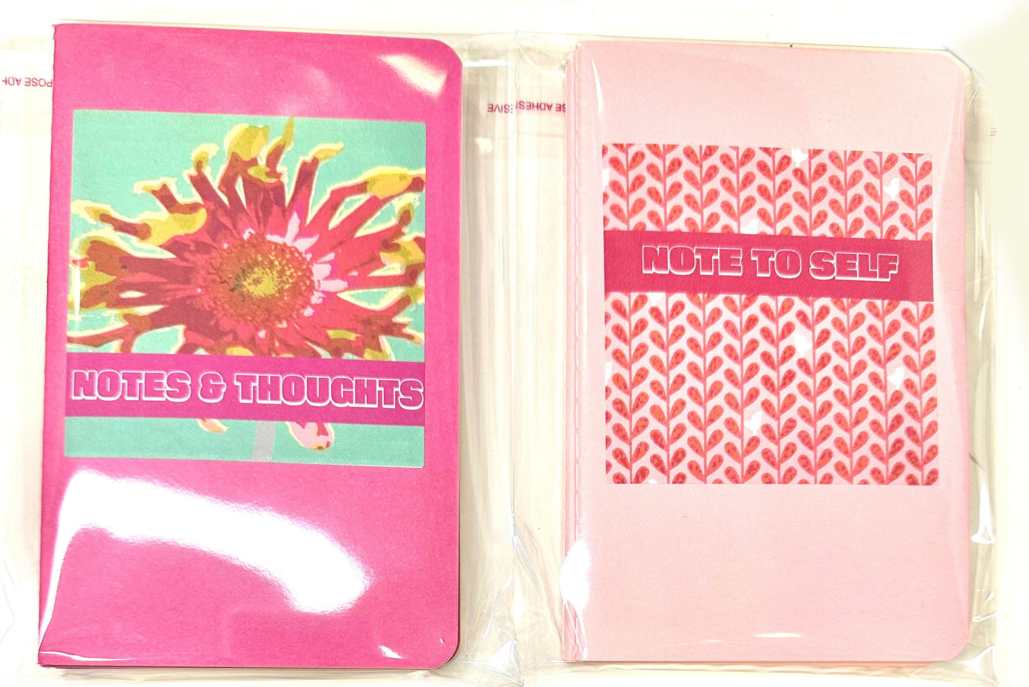 Hot Pink Bold & Pink Sweet  Mini Pocket NOTEBOOKS set of 3