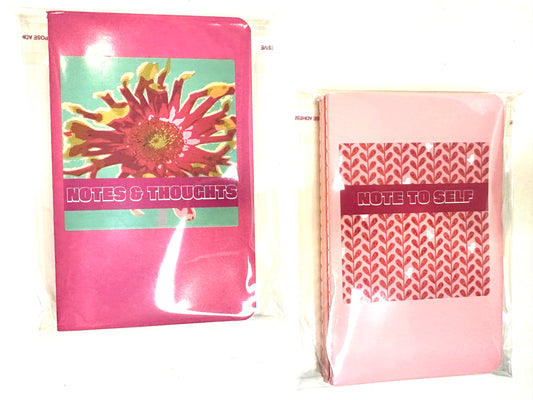 Hot Pink Bold & Pink Sweet  Mini Pocket NOTEBOOKS set of 3