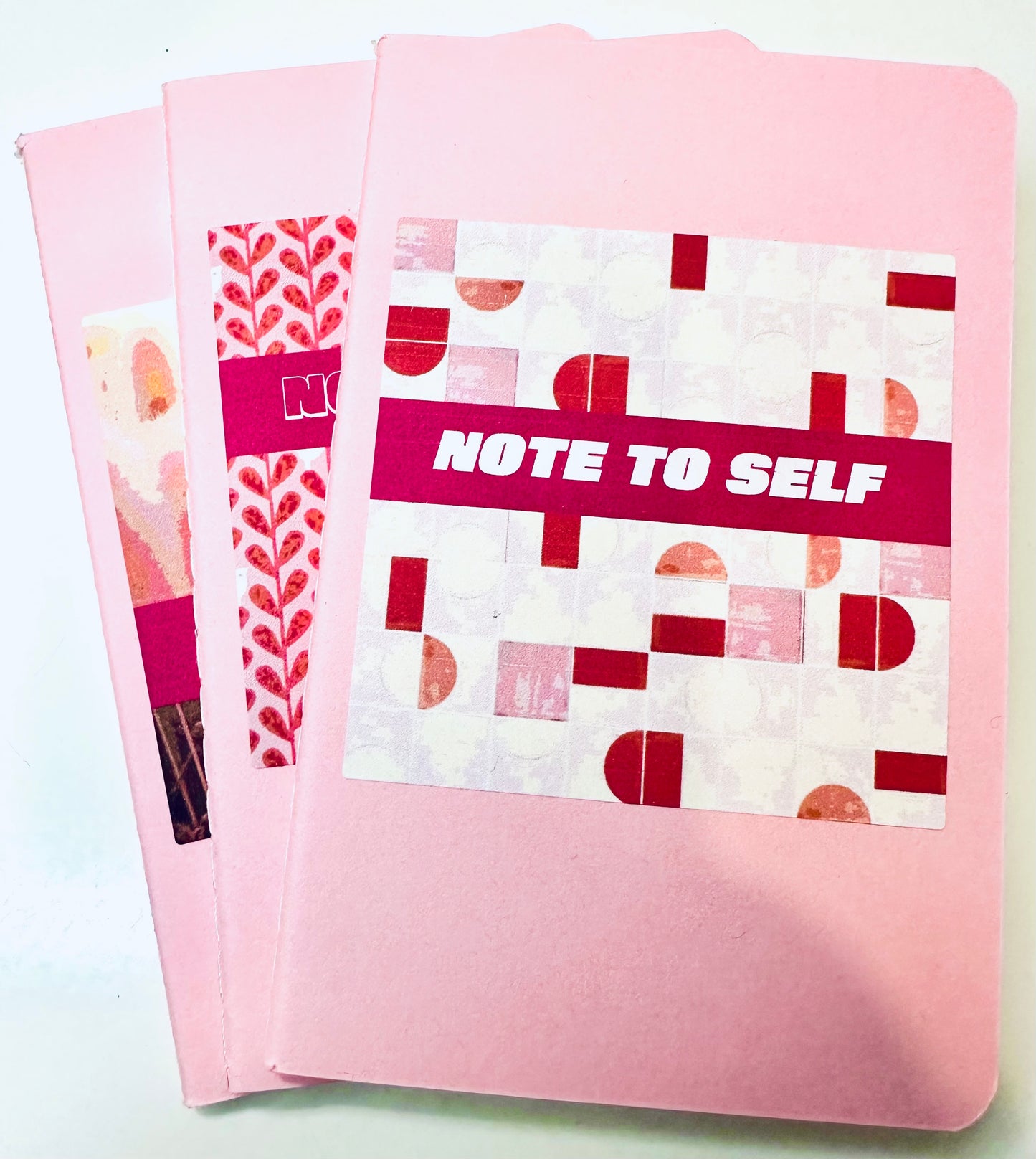 Hot Pink Bold & Pink Sweet  Mini Pocket NOTEBOOKS set of 3