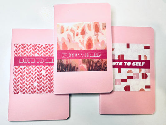 Pink MINI NOTEBOOKS set of 3 Sweet Theme