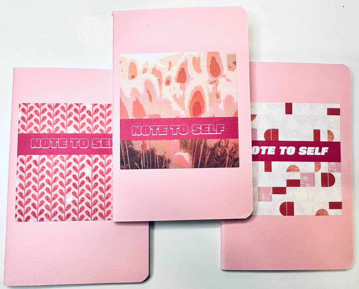 Hot Pink Bold & Pink Sweet  Mini Pocket NOTEBOOKS set of 3