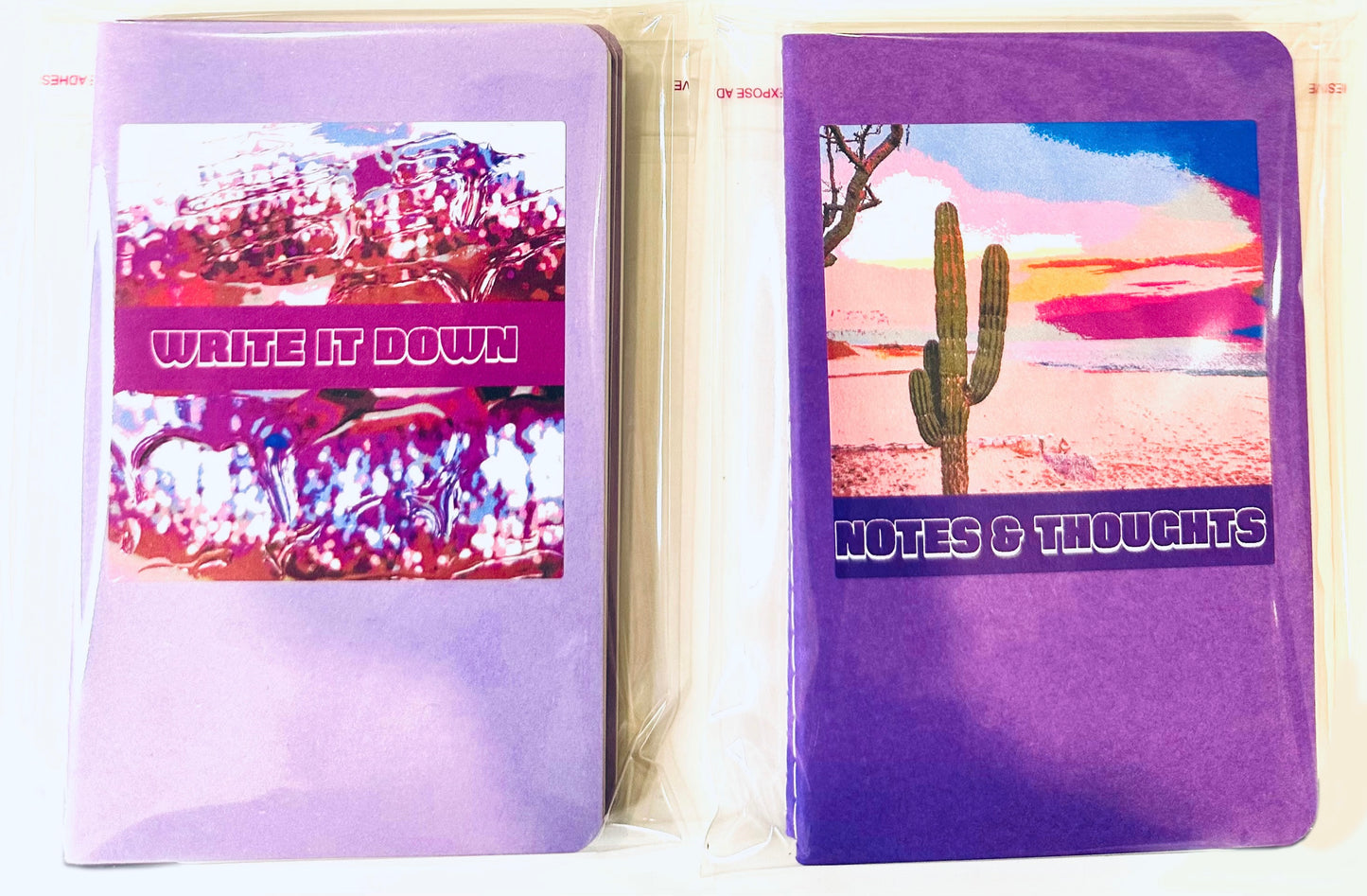 Purple Scenic & Lavender Popstar Mini Pocket NOTEBOOKS set of 3