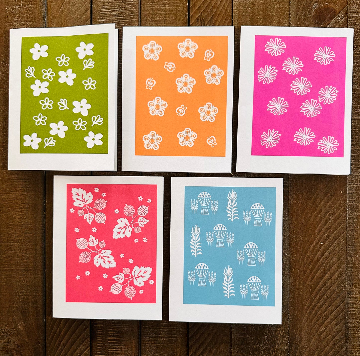 Vintage PYREX PRINTS Note Cards A2 size Stationery Cards Boxed set of 10