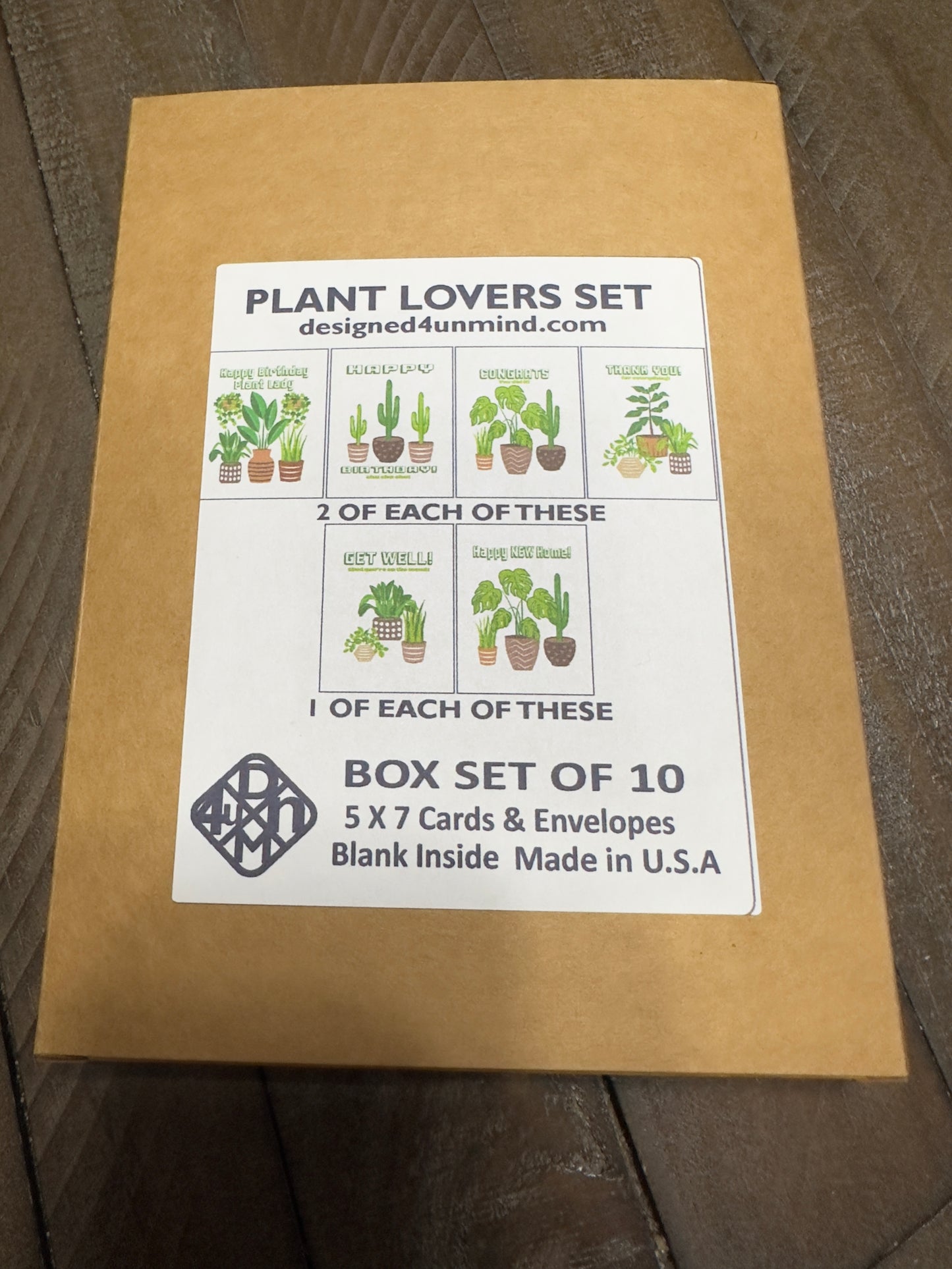 Plant Lovers MULTI OCCASION SET of 10 cards Bold & Cheerful Celebrations Boxed greeting cards