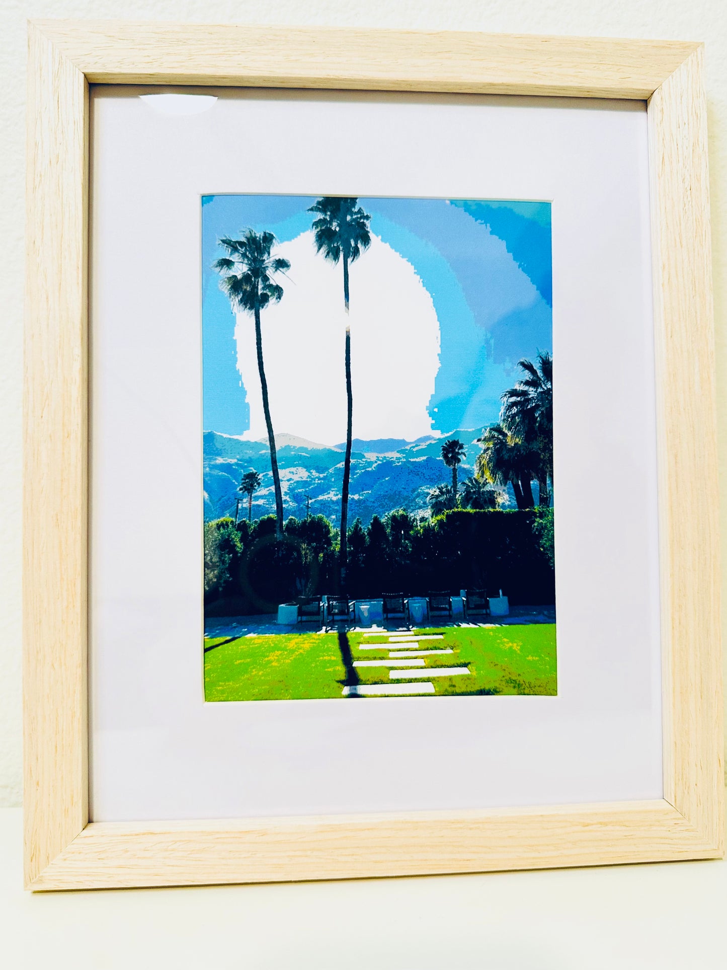 Palm Spring Hotel Prints AZURE SKY Framed Printed Artwork Home Decor