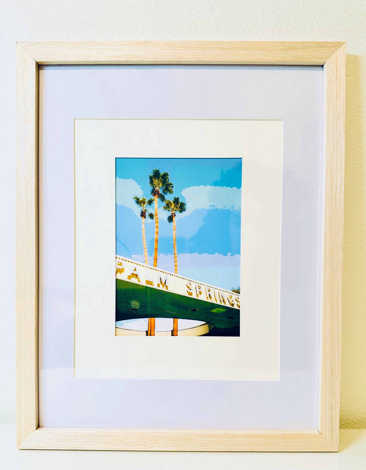 PALM SPRINGS Iconic Sites WELCOME TO PSP Framed Printed Artwork Home Decor