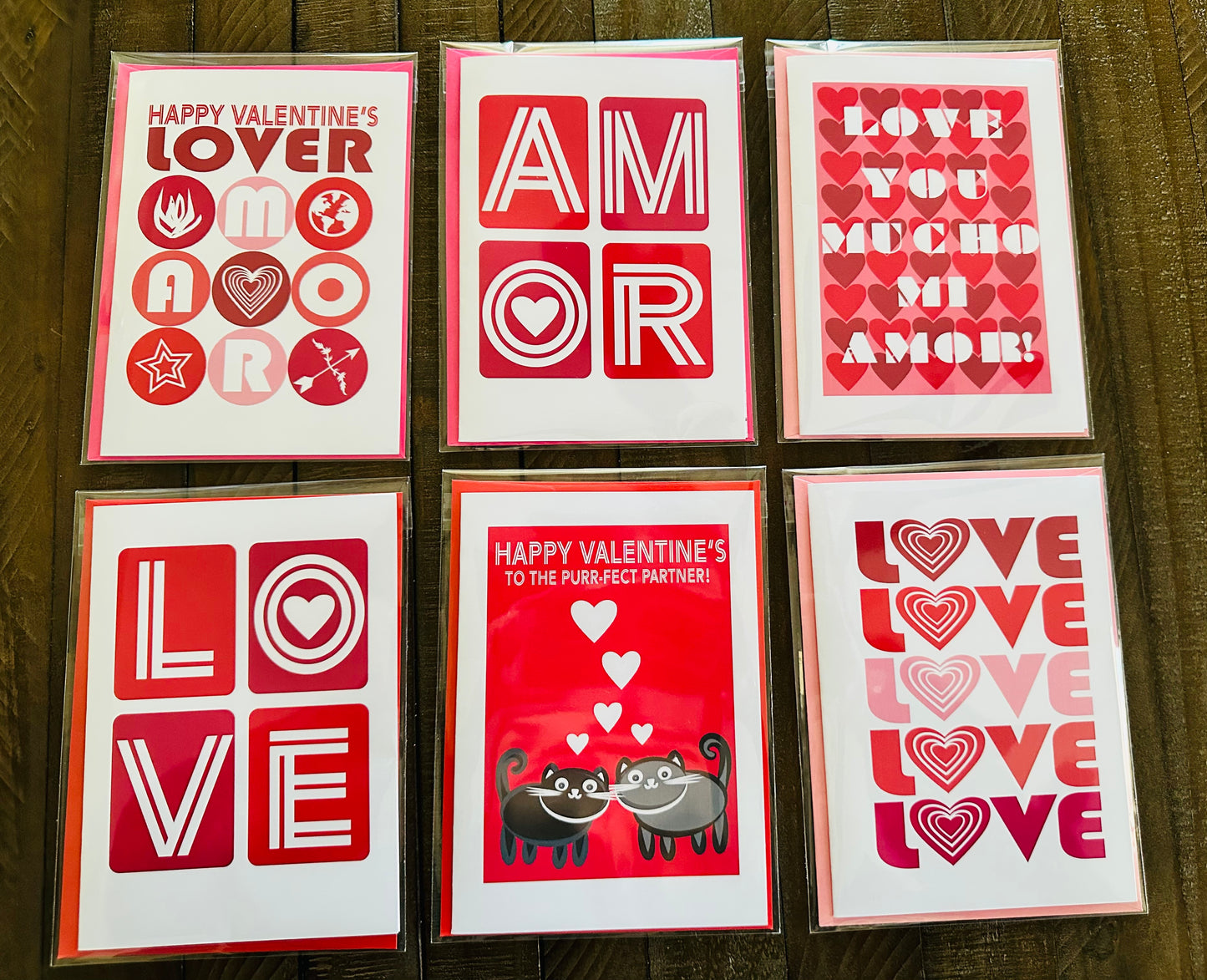 Happy Valentine's LOVE X 5 Anniversary Love Card 5x7 Greeting Card