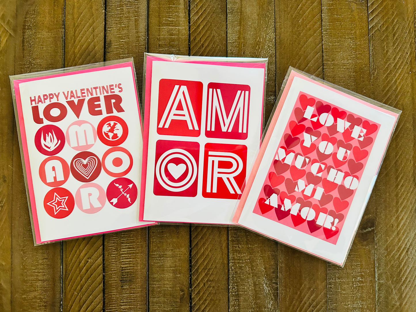 Happy Valentine's AMOR HEART BOXES Anniversary Love Card 5x7 Greeting Card