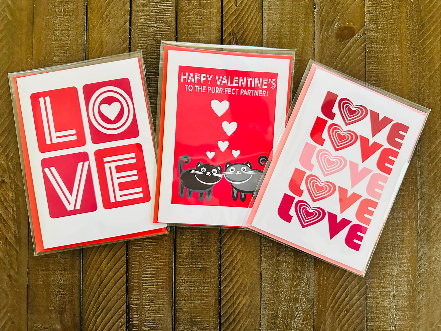 Happy Valentine's LOVE X 5 Anniversary Love Card 5x7 Greeting Card