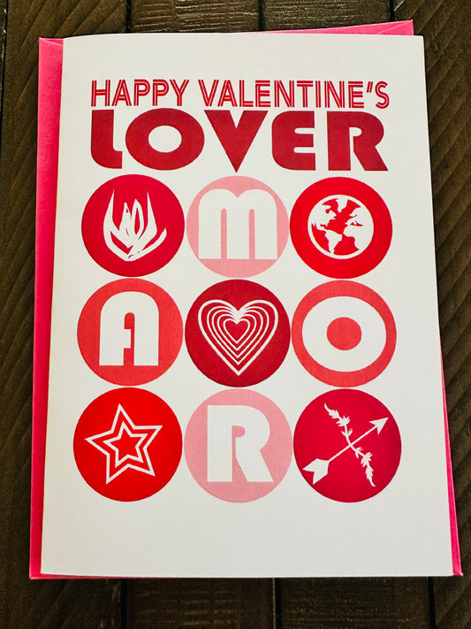 HAPPY VALENTINE'S LOVER AMOR 5x7 modern greeting Card