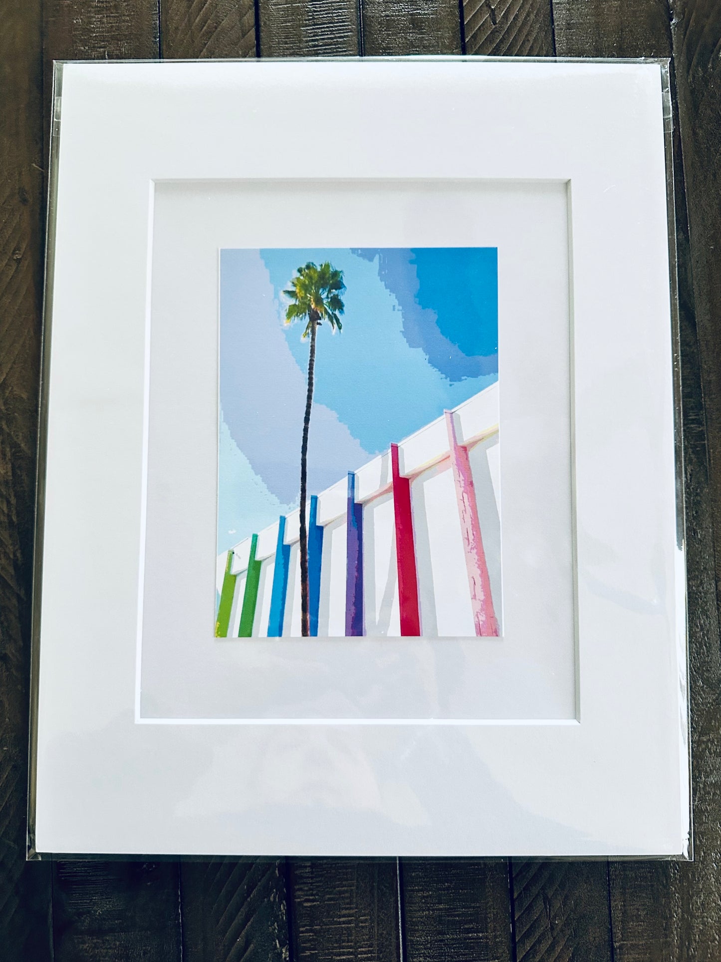 Palm Spring Hotel Art SAGUARO FACADE Framed Printed Artwork Home Decor