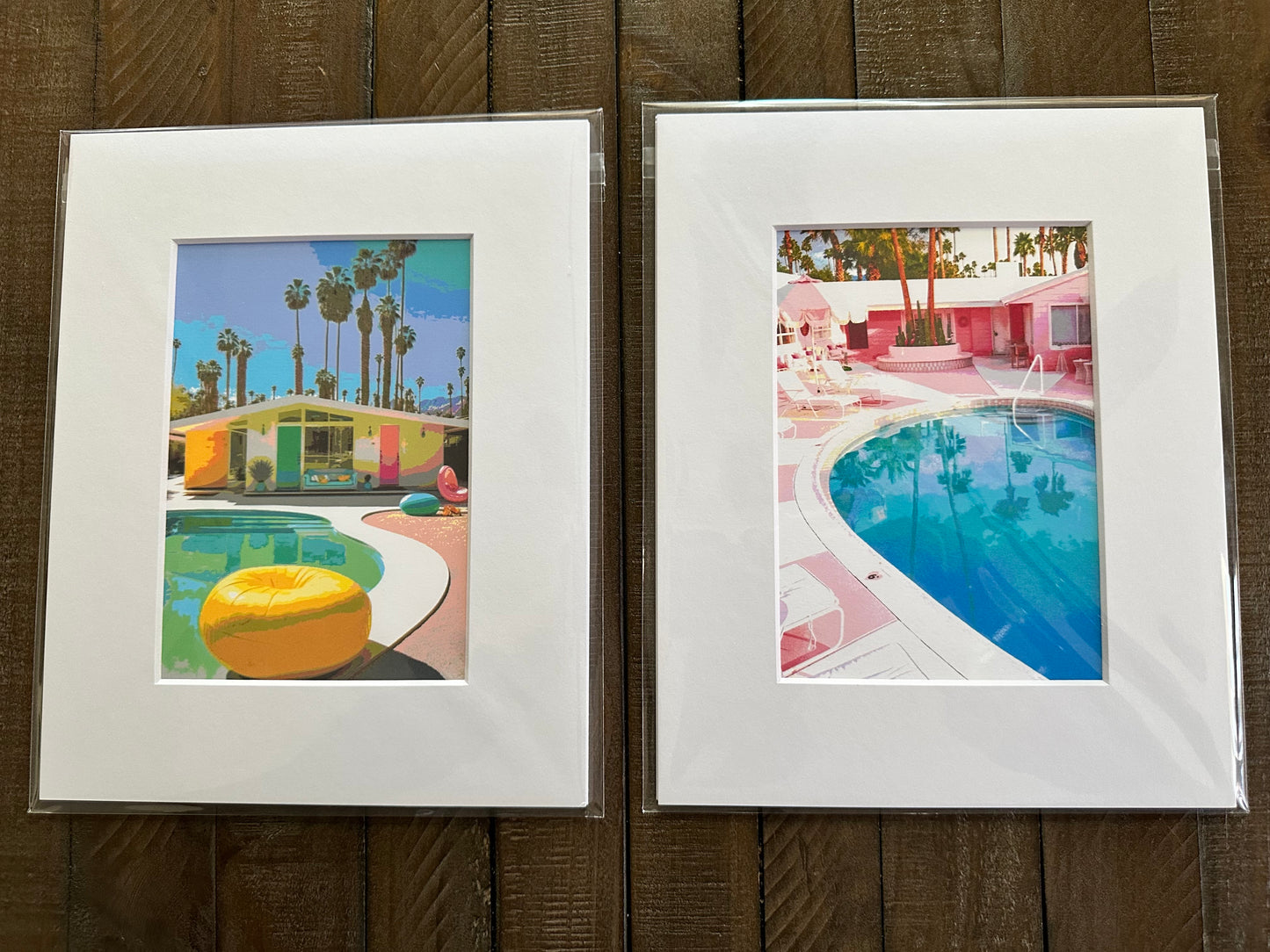 Palm Spring TRIXIE POOL Printed Artwork Home Decor Framed or Matted