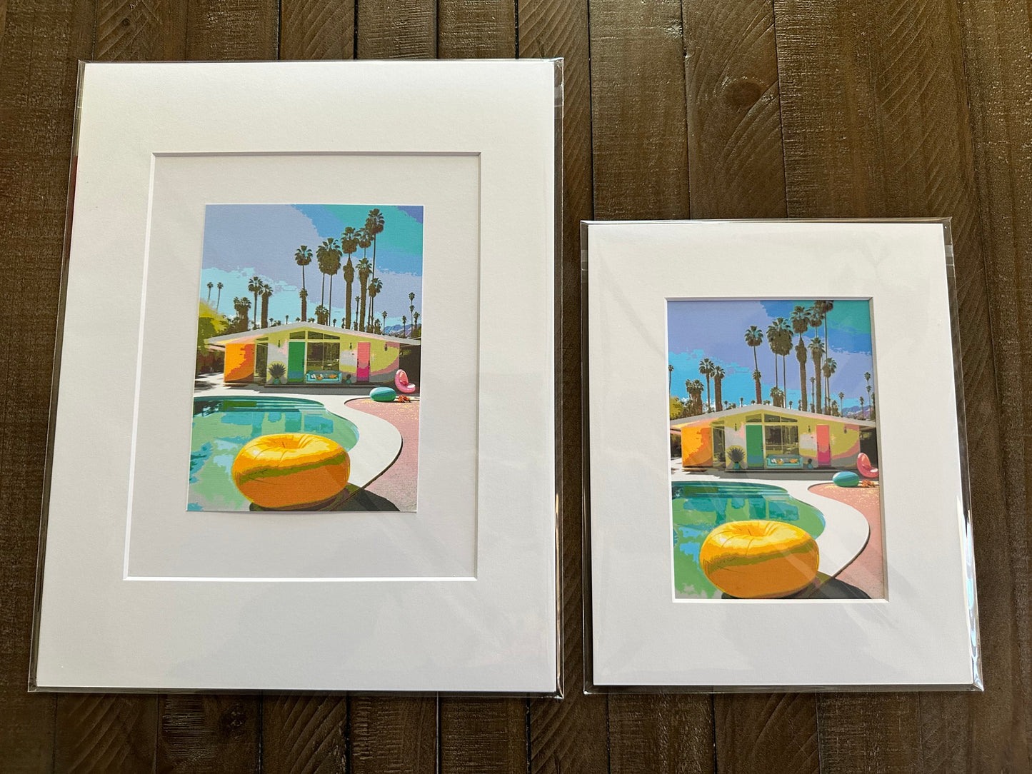 Palm Spring POOL HOUSE Printed Artwork Home Decor Framed or Matted