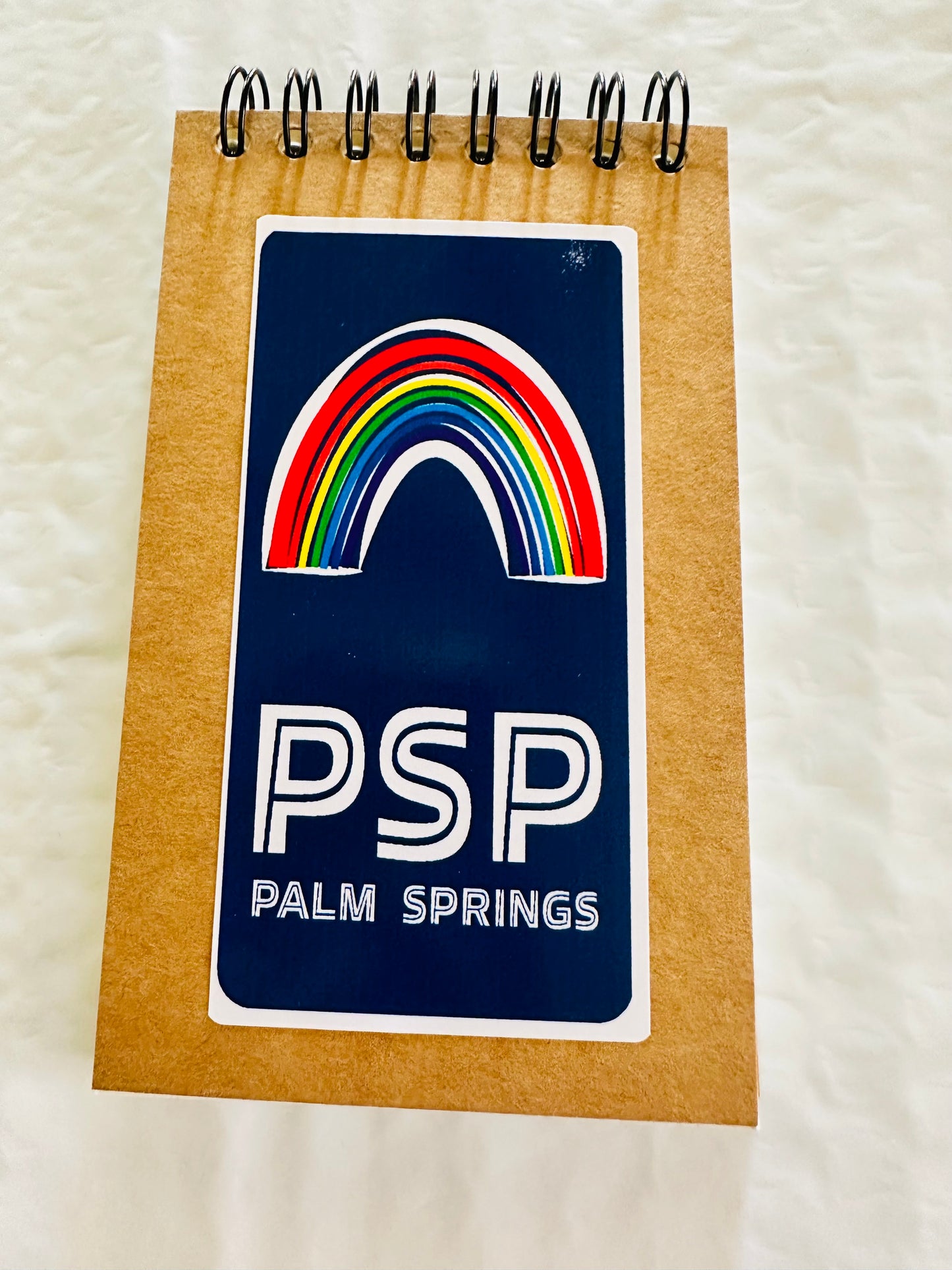 Palm Springs PSP Mini 3x5 Spiral Kraft Blank inside pages Memo Home Office School or Travel notebook