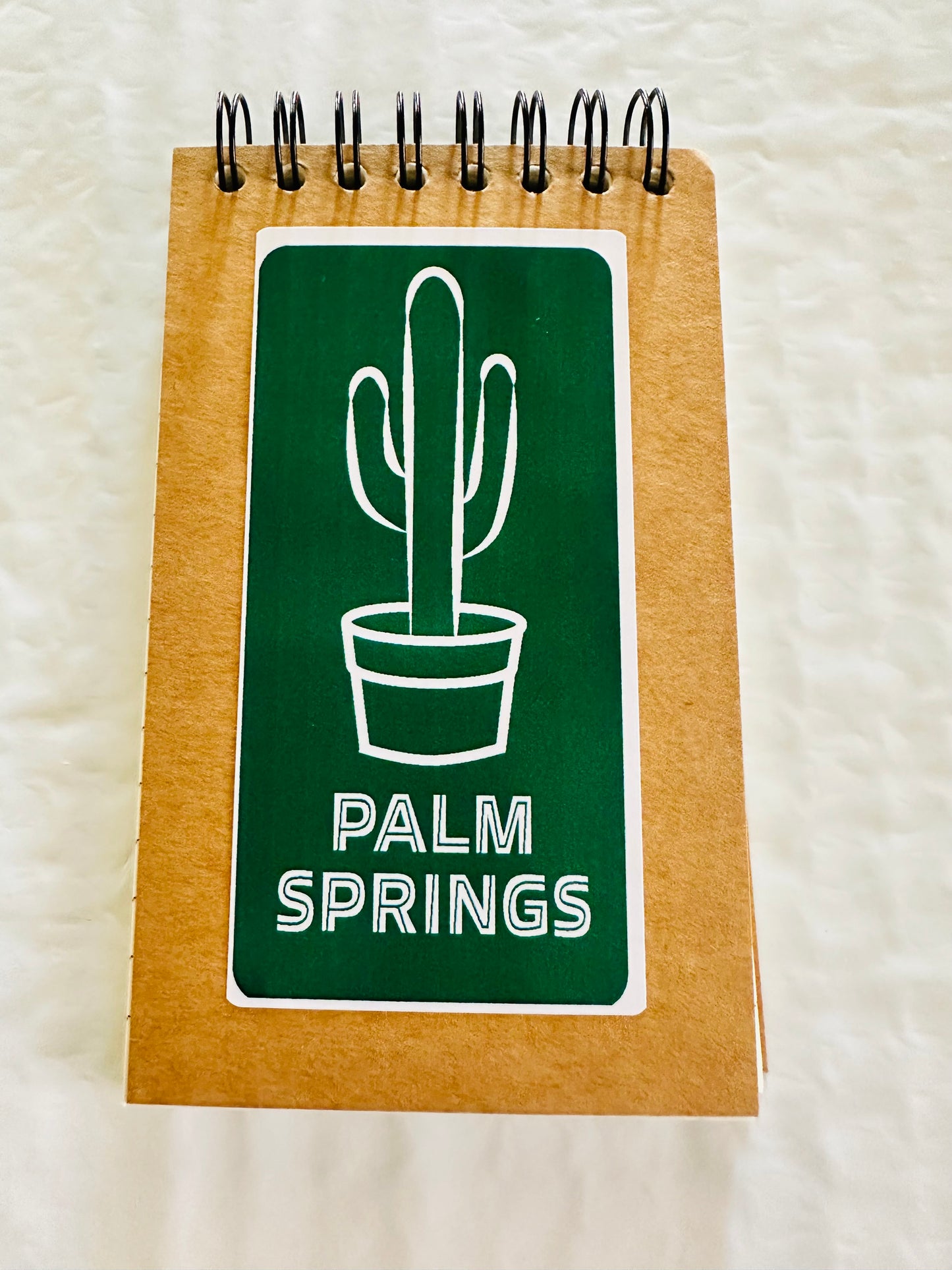 Palm Springs PSP Mini 3x5 Spiral Kraft Blank inside pages Memo Home Office School or Travel notebook