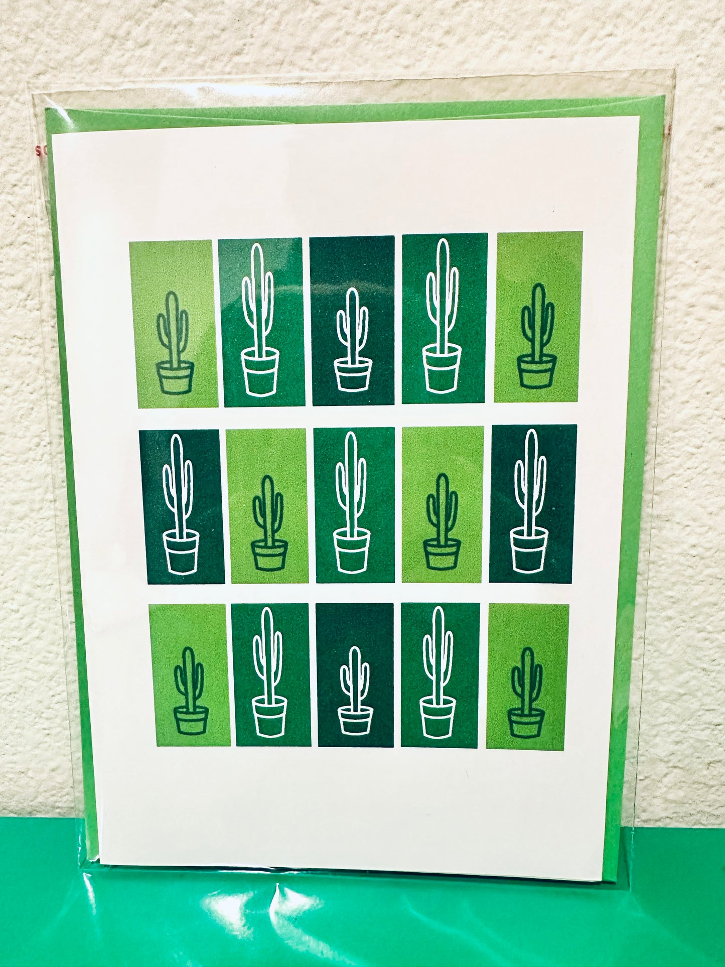 MANY CACTUS 5x7 blank inside Any occasion greeting card for Cactus lovers