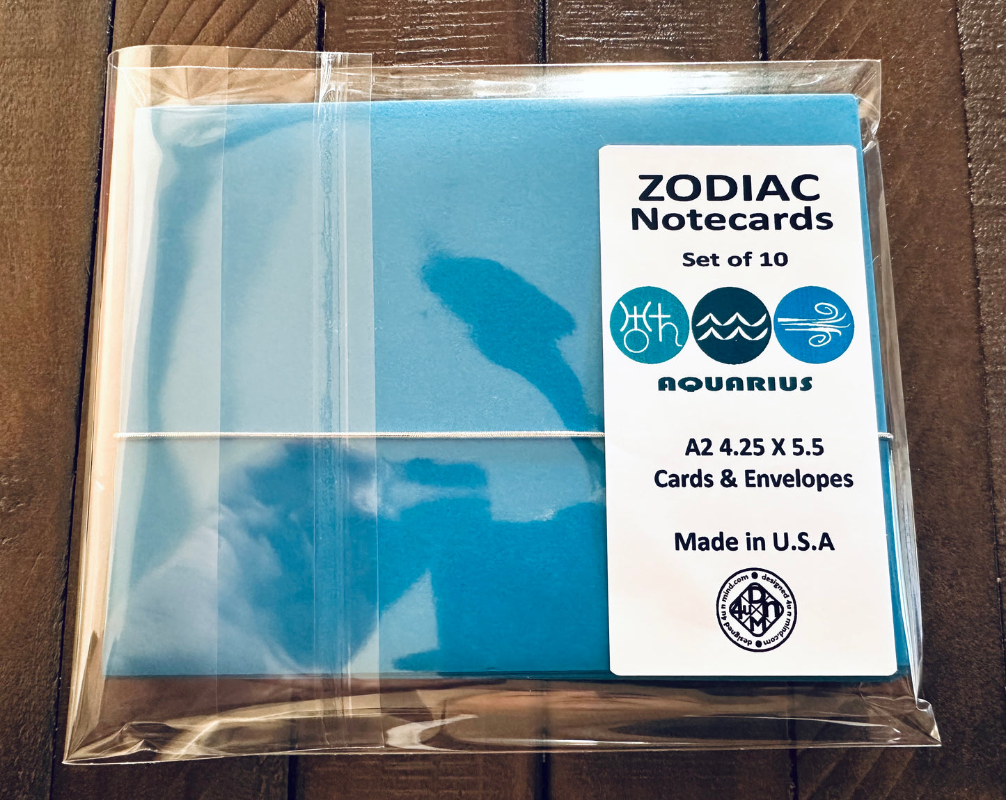 AQUARIUS Element & Symbols Note Cards A2 Stationery set of 10