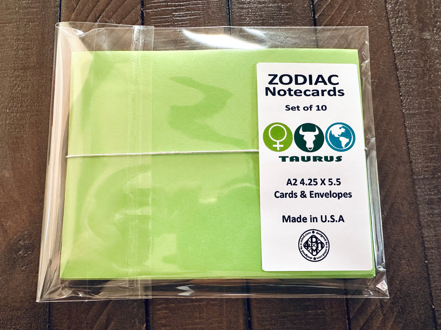 TAURUS Element & Symbols Note Cards A2 Stationery set of 10