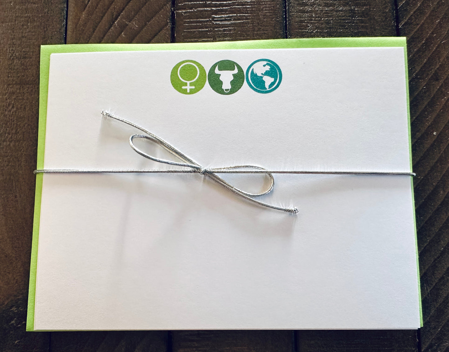 TAURUS Element & Symbols Note Cards A2 Stationery set of 10