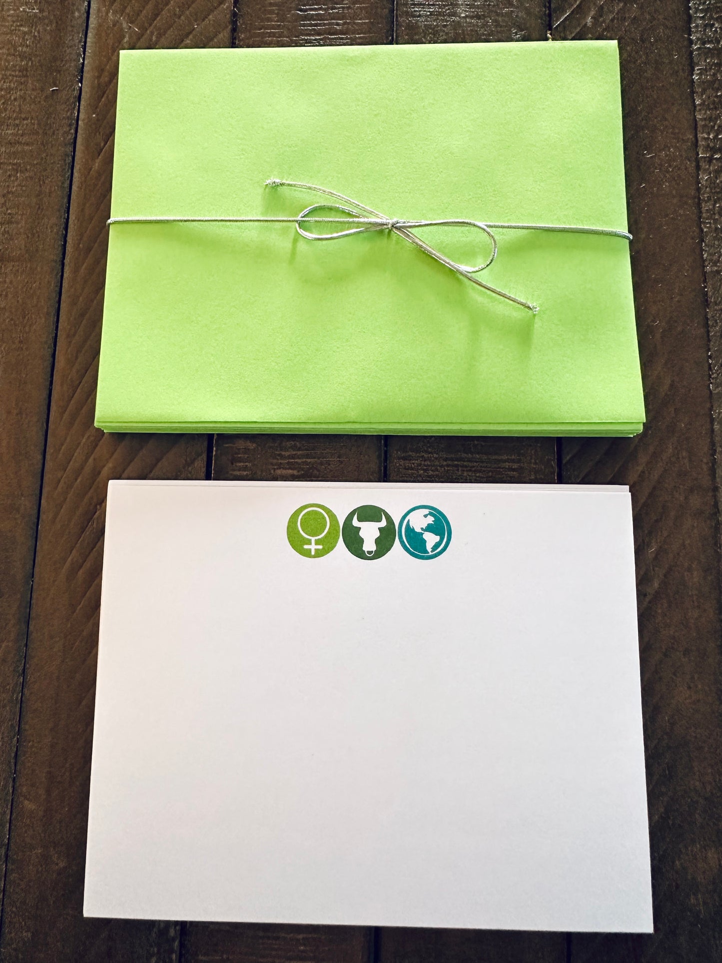 TAURUS Element & Symbols Note Cards A2 Stationery set of 10