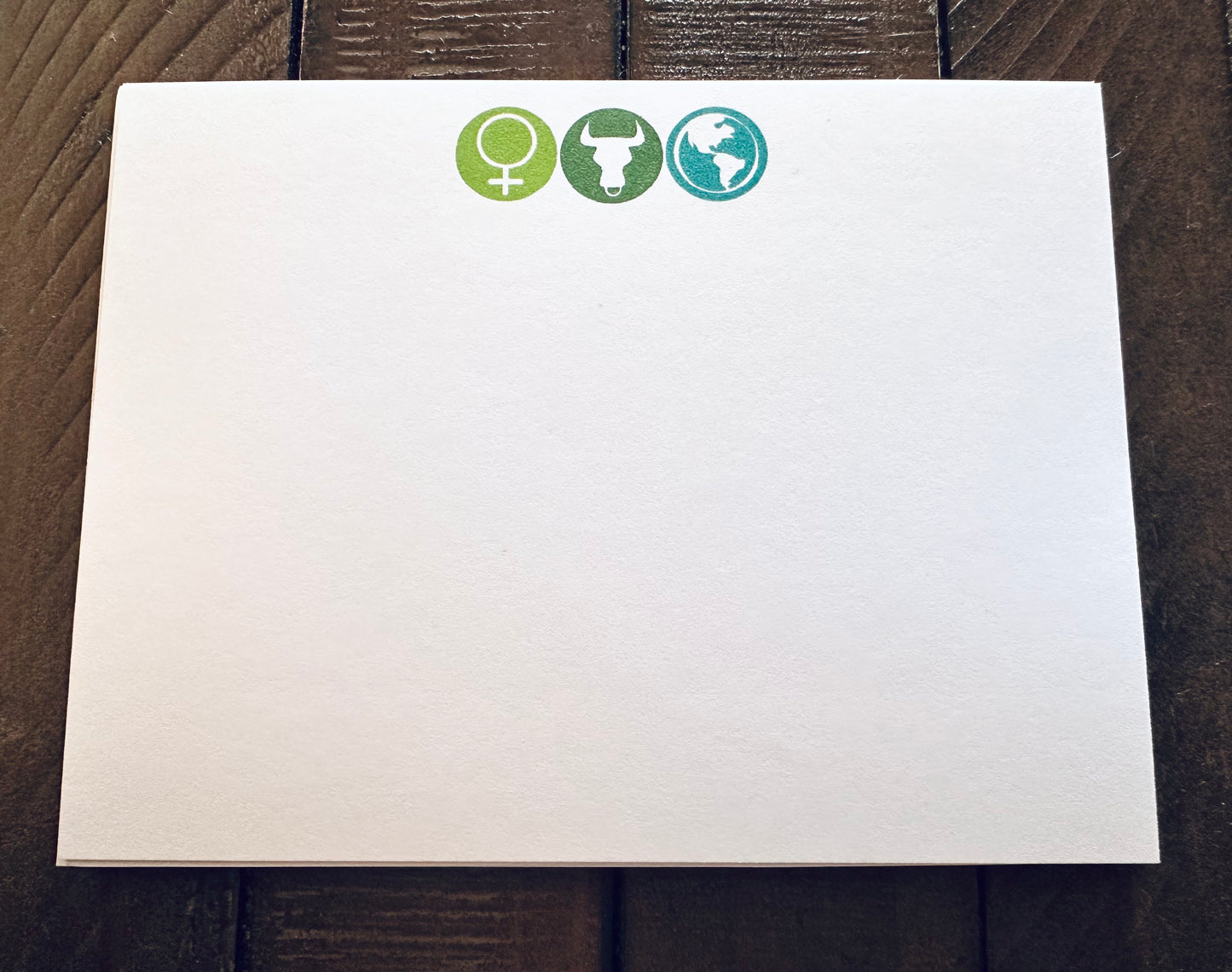 TAURUS Element & Symbols Note Cards A2 Stationery set of 10