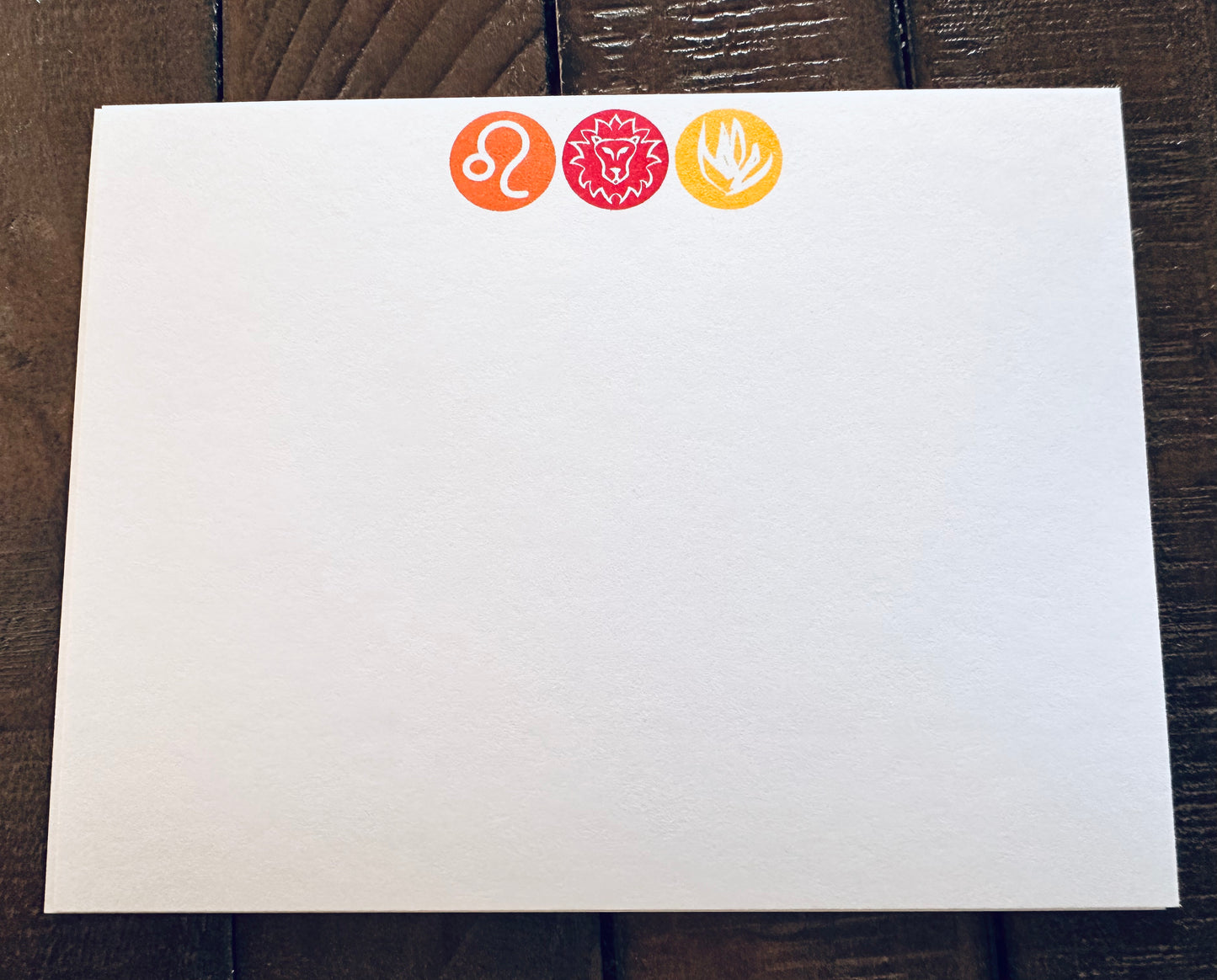 LEO Element & Symbols Note Cards A2 Stationery set of 10