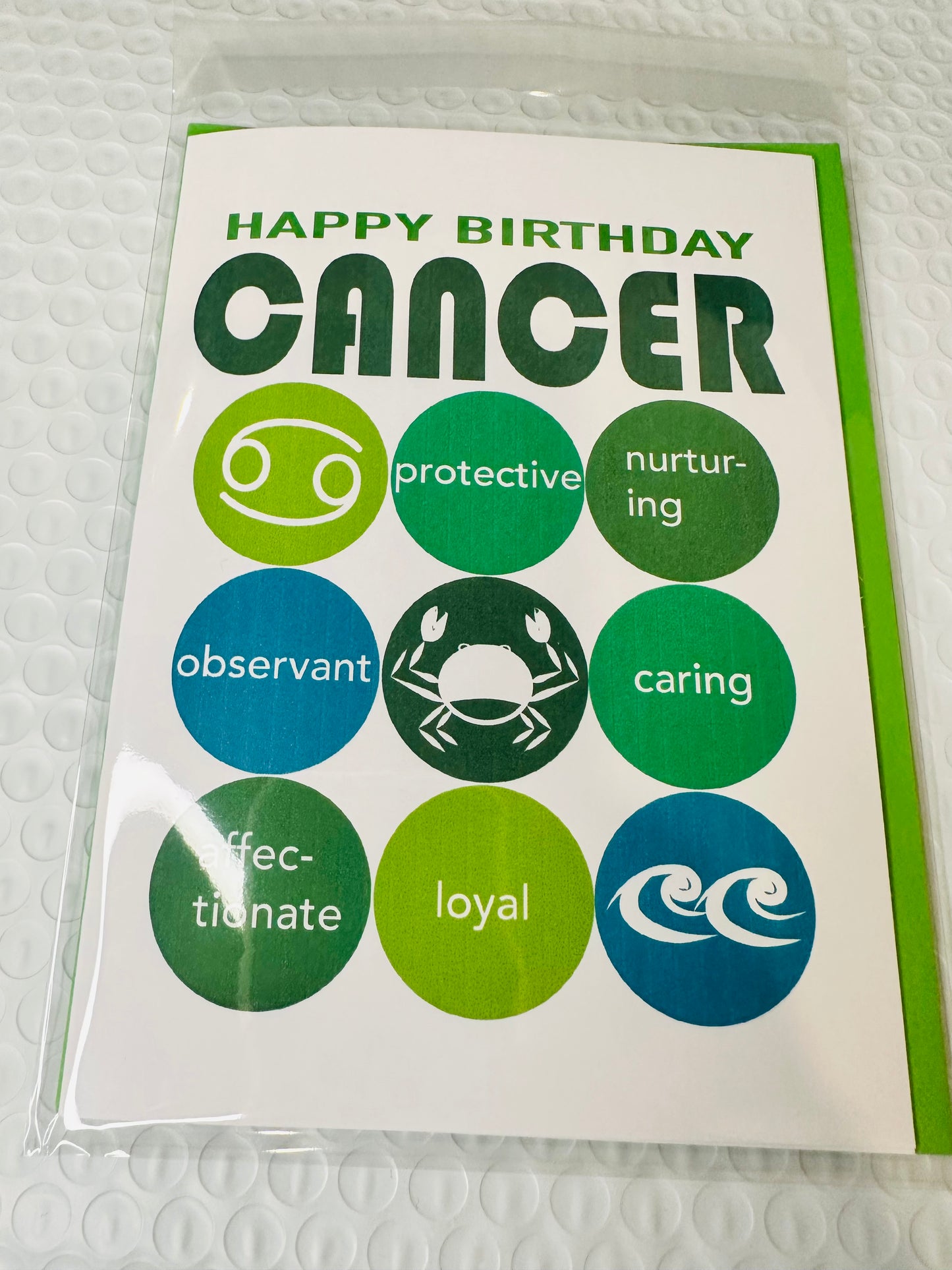 CANCER HAPPY BIRTHDAY Astrology Greeting Card