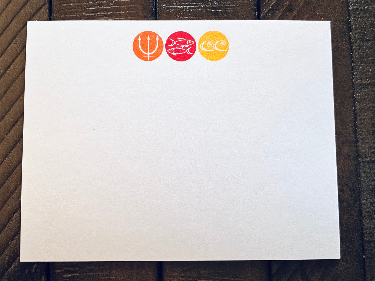 PISCES Element & Symbols Note Cards A2 Stationery set of 10