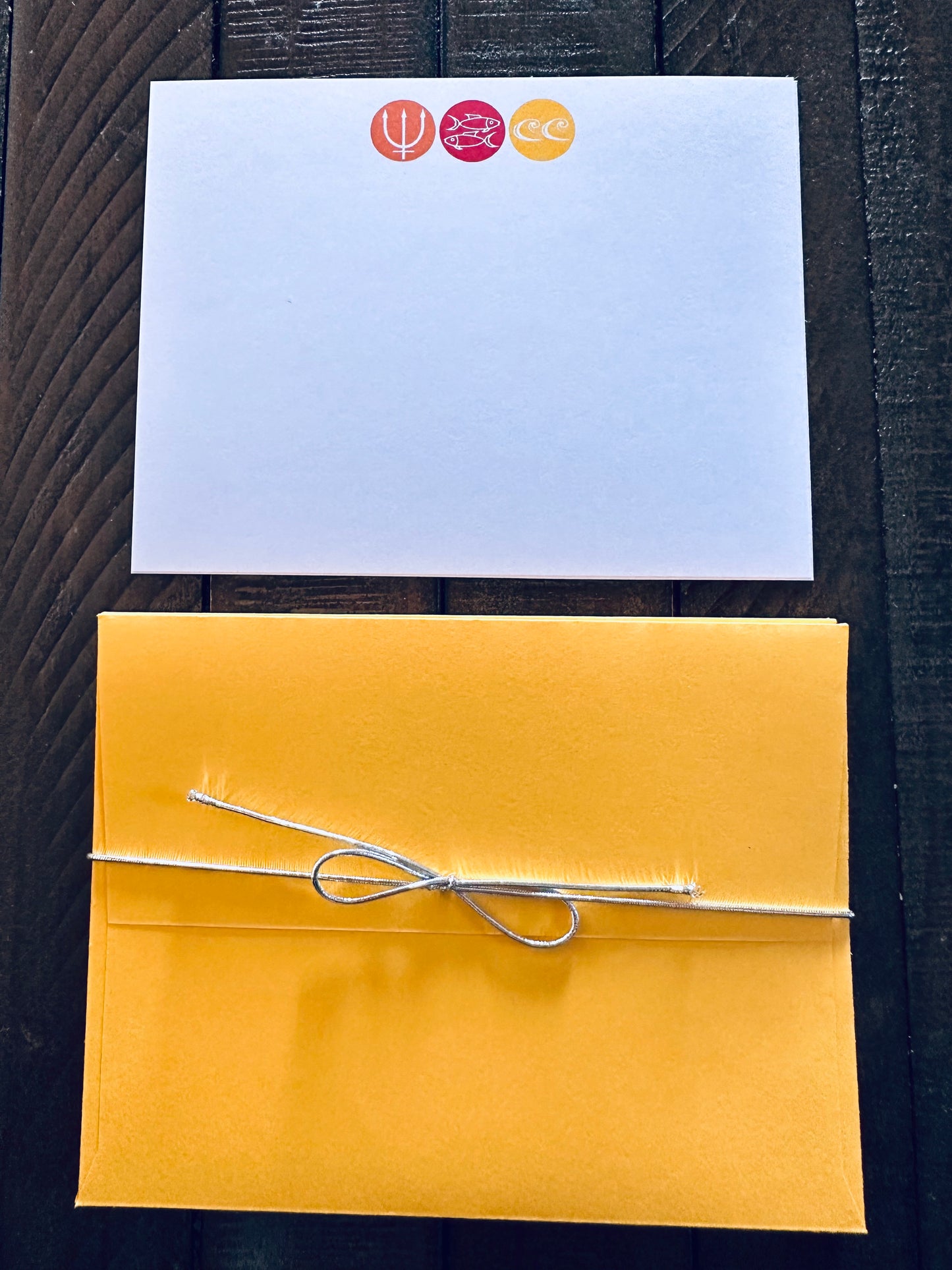 PISCES Element & Symbols Note Cards A2 Stationery set of 10