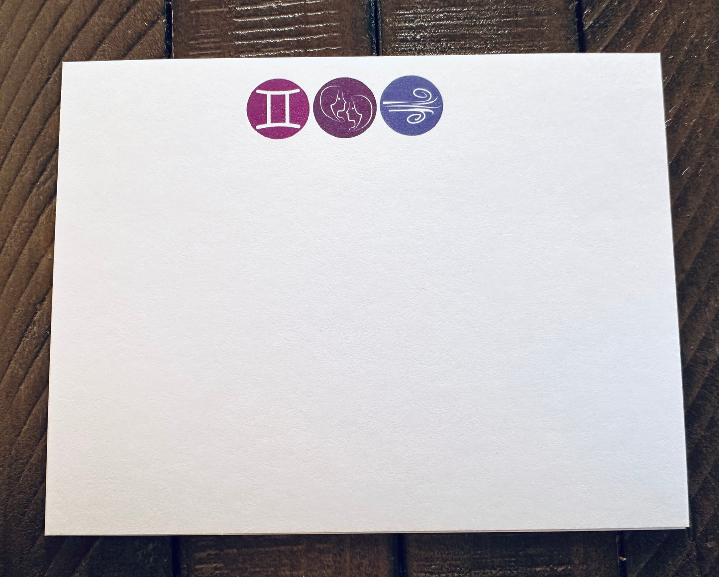GEMINI Element & Symbols Note Cards A2 Stationery set of 10