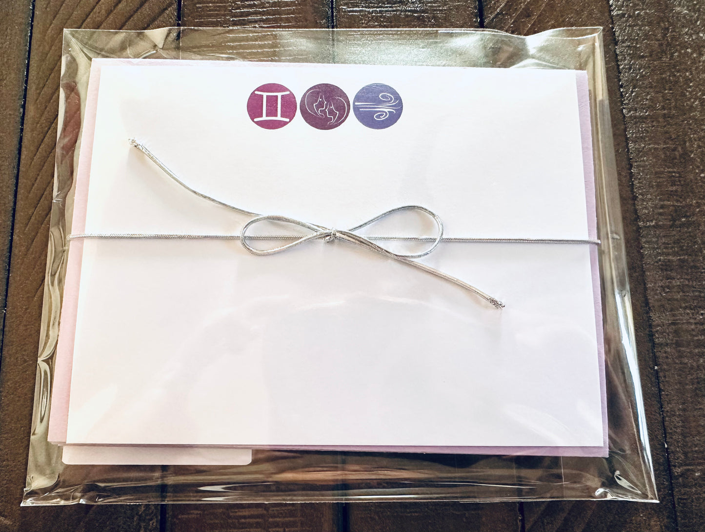 GEMINI Element & Symbols Note Cards A2 Stationery set of 10