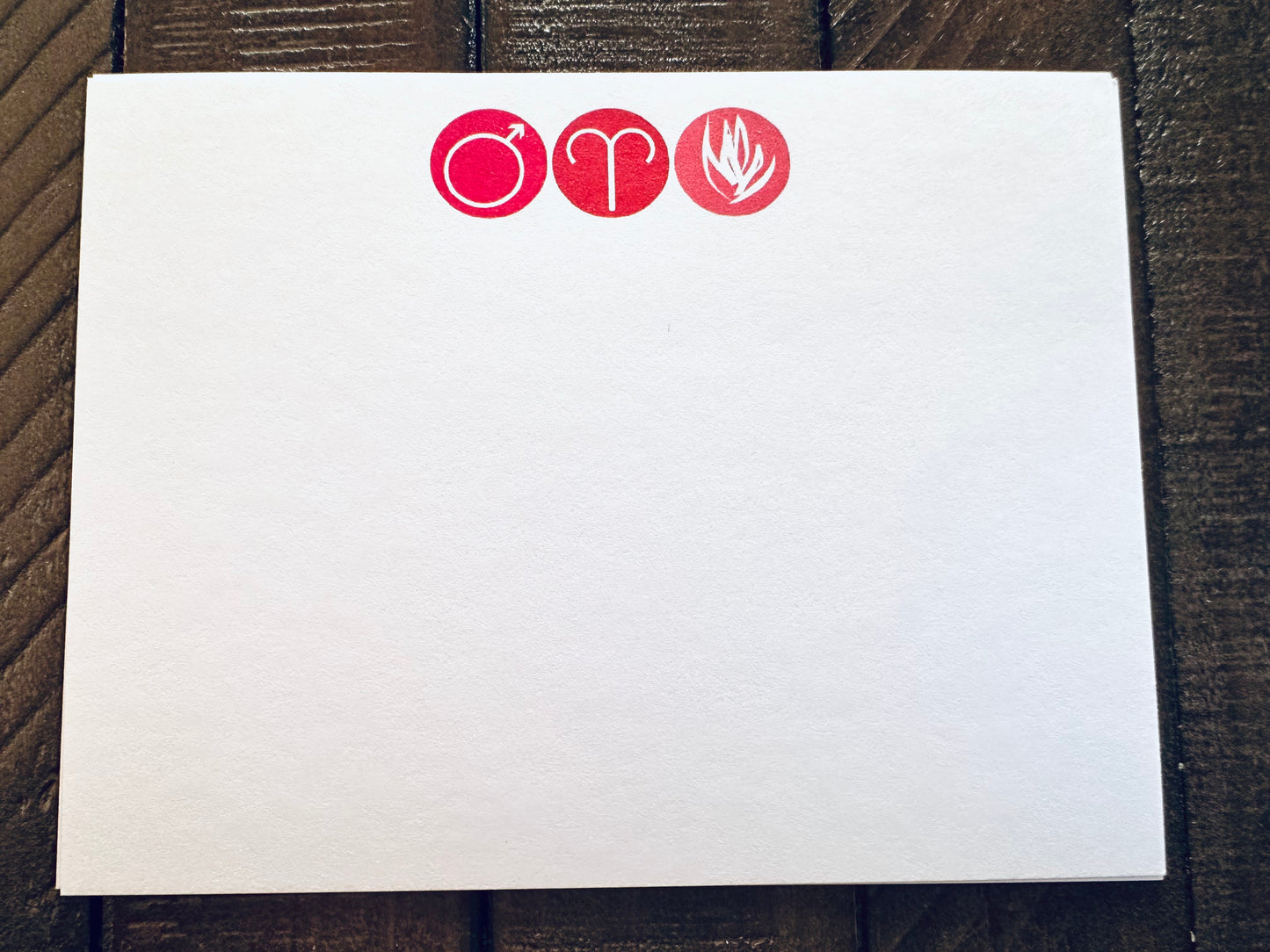 ARIES Element & Symbols Note Cards A2 Stationery set of 10