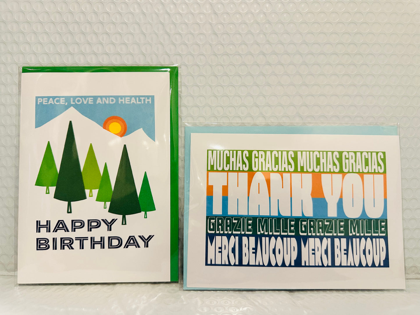 PEACE, Love & Health Happy Birthday Greeting Card 5x7 nature lovers card