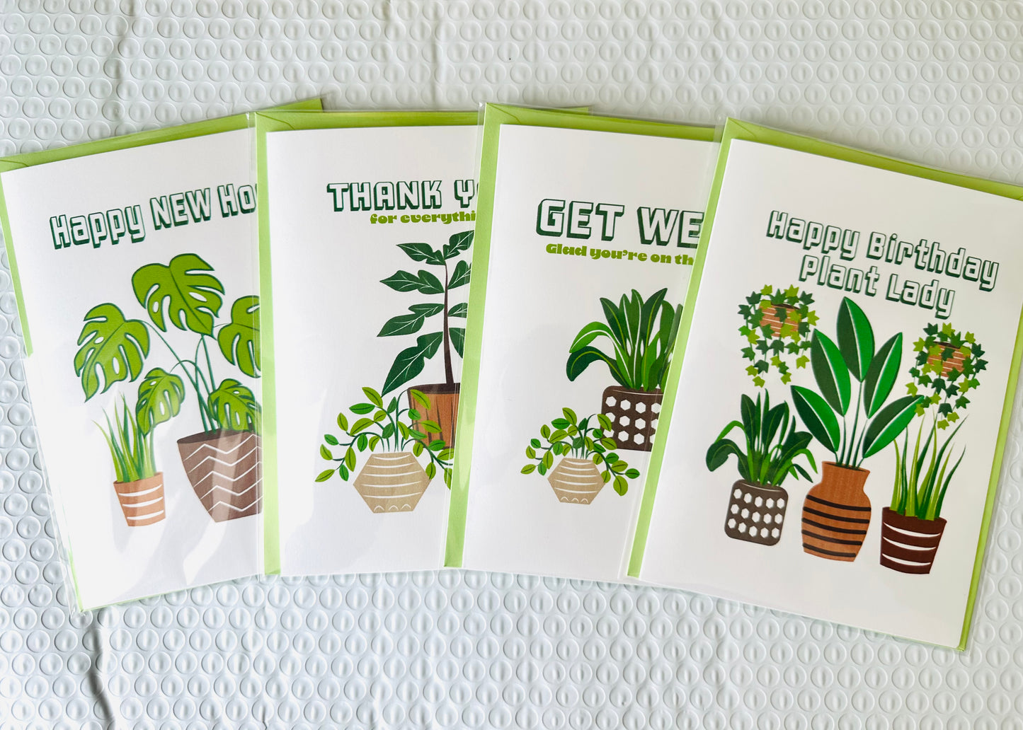 Get Well! Glad you're on the mend ! 5X7 Greeting card for those plant people in our lives