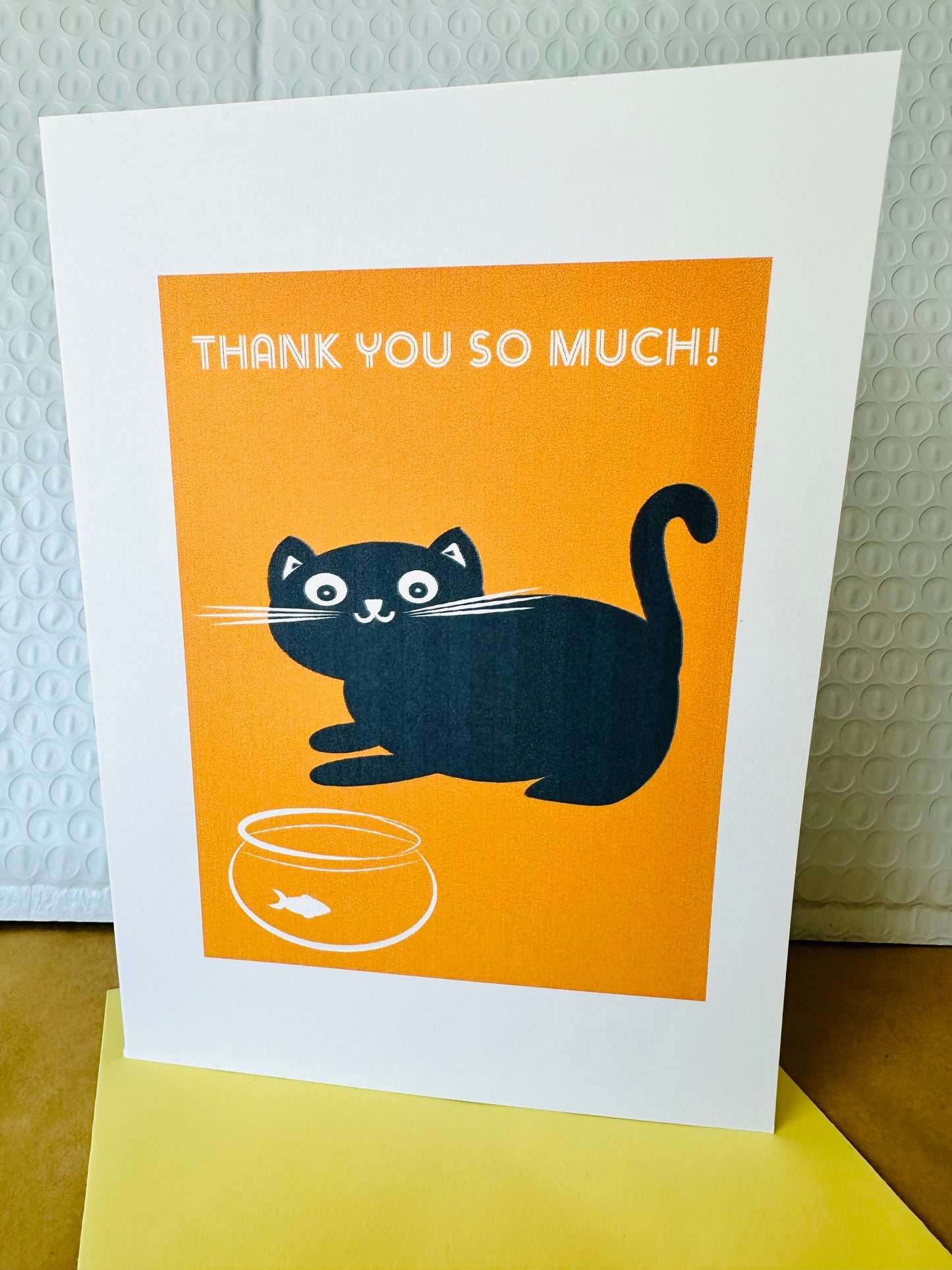 Thank You so Much! 5x7 Cat greeting card for those cat lovers in our lives