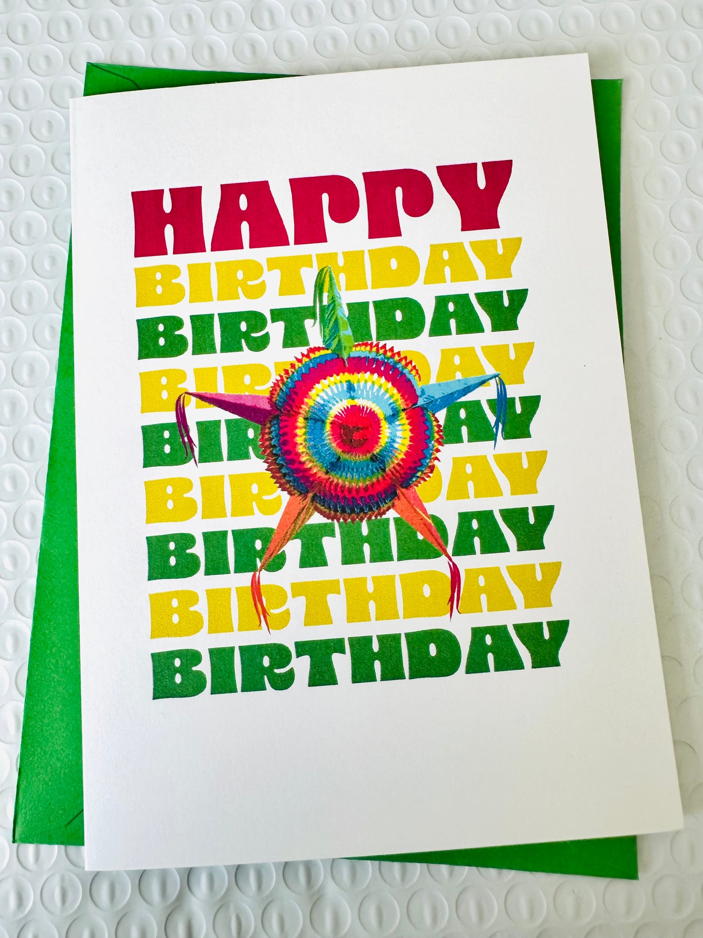 HAPPY B-DAY SET of 10 cards Colorful Happy Birthday Boxed greeting cards